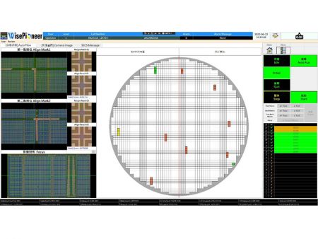 Benutzeroberfläche des Wafer-Optik-Mikroskops